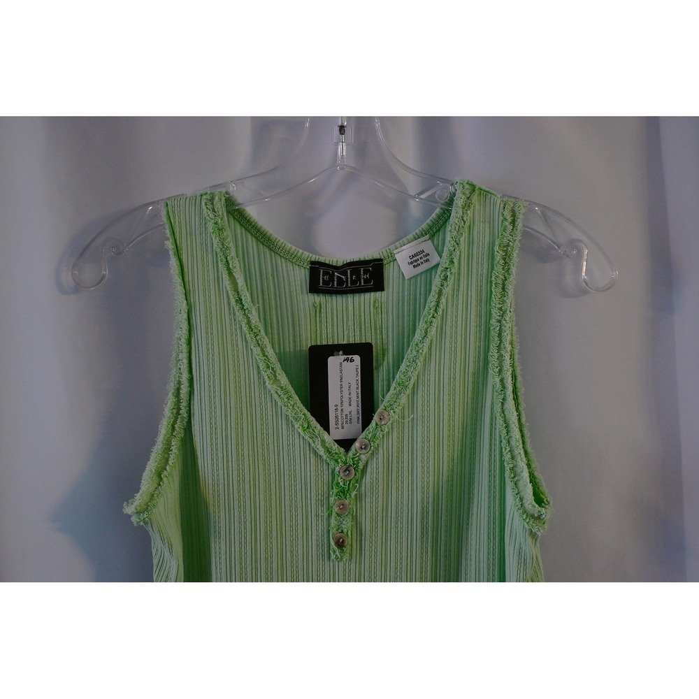 Elle Ribbed Henley Tank Top - Picture 3 of 7